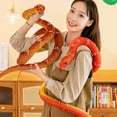thumbnail image 2 of Poupée en Peluche Serpent Python Réaliste 80-210CM Jouet Reptile Doux pour Enfants Adultes Décoration d'Halloween, 2 of 7