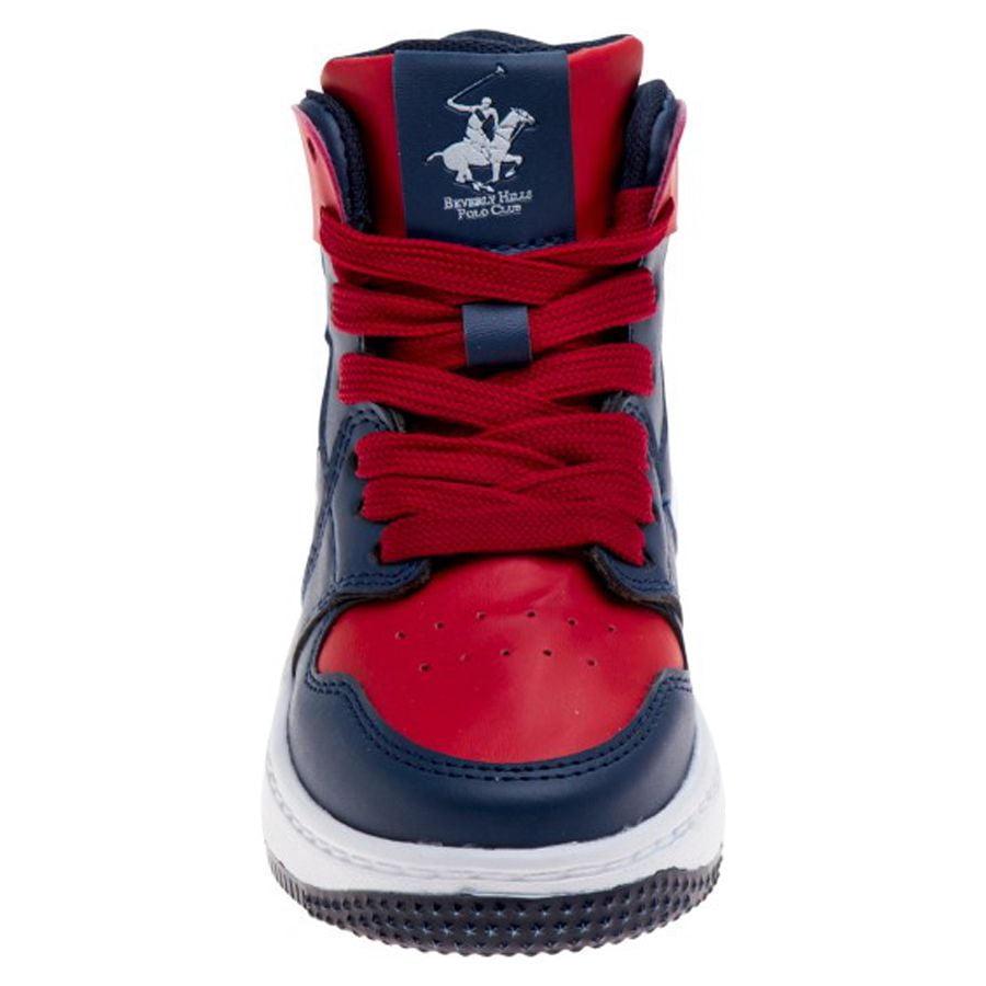 Beverly Hills Polo Club Boys High Top Canvas Sneakers, Navy, Size: 4