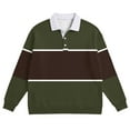 thumbnail image 6 of Zimjoy Mens Waffle Henley Shirts Casual Button Down Golf Shirt Big and Tall Long Sleeve T Shirts Striped Spring Pullover, Army Green L, 6 of 6