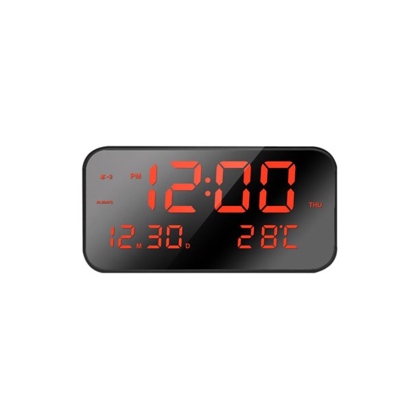 Reloj de Alarma Digital Reloj Electrónico Digital Led Pantalla de Pantalla, Reloj Electrónico 3D Pantalla de Pantalla Digital, Snooze Reloj de Alarma 12/24H Interruptor Pantalla de Temperatura