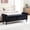 Velvet Black, variant on BaseBeauty 67" Storage Bench for Bedroom, King Size End of Bed Storage Bench with Arms, Button Tufted Upholstered Storage Bench, Linen Khaki