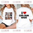 thumbnail image 3 of Camisetas gráficas de Cha Eun Woo para mujer, ropa deportiva Kpop, ropa gótica, Tops Y2k, Ideas de regalo para fanáticos, Harajuku, 3 of 4
