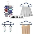 thumbnail image 4 of Katkuca Velvet Hangers 100 Pack, Non-Slip Clothes Hangers, Heavy Duty Hangers with 360 Rotating Hook, Slim Space Saving Suit Hangers for Clothes,Coat,Skirt,Pants, Blue, 4 of 7