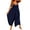 Navy, variant on Women's 6 Colors Casual Sling Jumpsuit Wide Leg Pants Sleeveless Home Jumpsuits