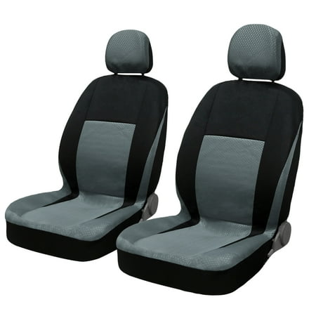 Unique Bargains Spot Fabric Cloth Gray Auto Car Seat Covers With