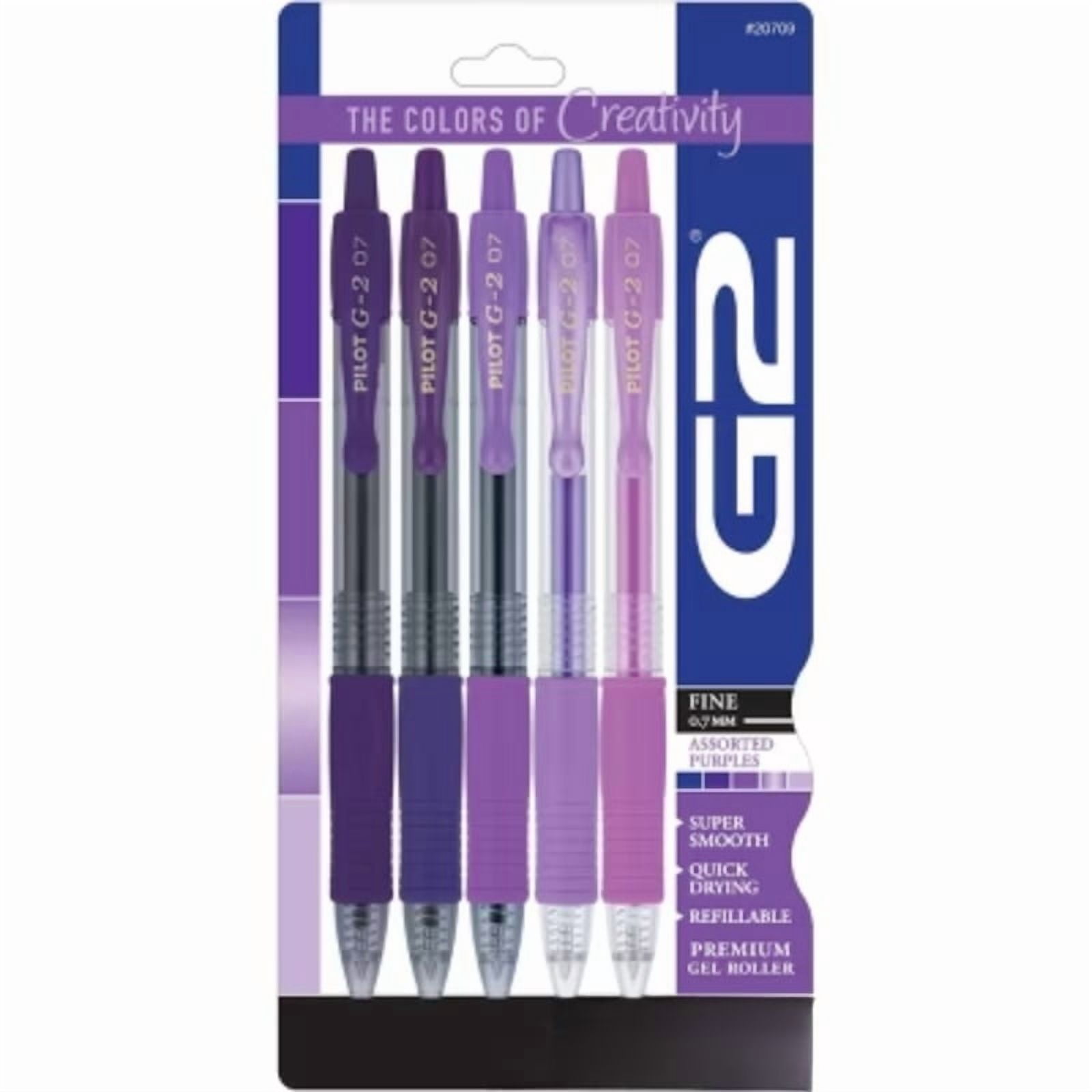 Uni-Ball Signo 207 Gelschreiber – 6er Pack, Medium Point, Lila, Wasserfeste Tinte