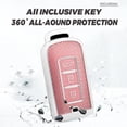 thumbnail image 4 of Key Fob Cover Compatible with Mitsubishi Asx Eclipse Cross Lancer Fortis Outlander Ex Pajero Sport Rvr L200 Pajero Colt 3 Button Keychain Case Holder Protector,Long Keychain-pink, 4 of 9
