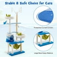 thumbnail image 6 of Pefilos 65" Cat Tree Tower with Scratching Posts, Cat Condo with Padded Plush Perch, Multi-Platform for Jump Cat Tree House, Blue, 6 of 8