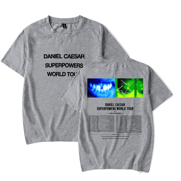Daniel Caesar Superpowers World Tour Merch Tee Unisex Short Sleeve Men Women Sweatshirt Streetwear T-Shirt Top T Shirt