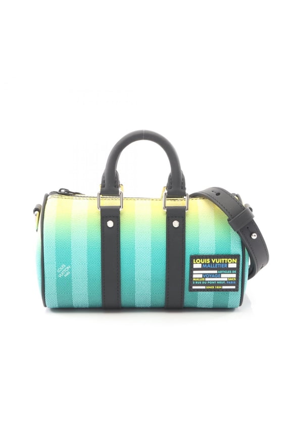 Pre-Owned Louis Vuitton Keepall XS Handbag, Coated Canvas and Leather, Damier Stripe Pattern,...
