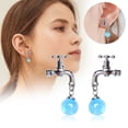 thumbnail image 2 of Nuevo Interesante Grifo Pendientes Pendientes Gota de Agua Lovelys Pendientes Agujas de Plata Adornos, 2 of 8