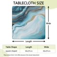 thumbnail image 2 of Blue Gold Marble Pattern Square Fitted Tablecloth with Elastic Edge,Square Table Cover,Washable Elastic Table Cover for Home Kitchen Party Decor 36"x36", 2 of 6