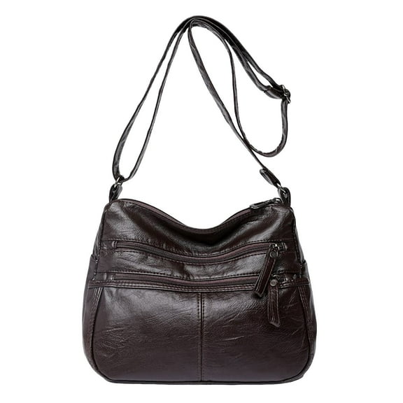 LONGshukeji Crossbody Purse for Women Medium Pocketbooks Soft PU Leather Shoulder Bag Top Handle Satchel Bag