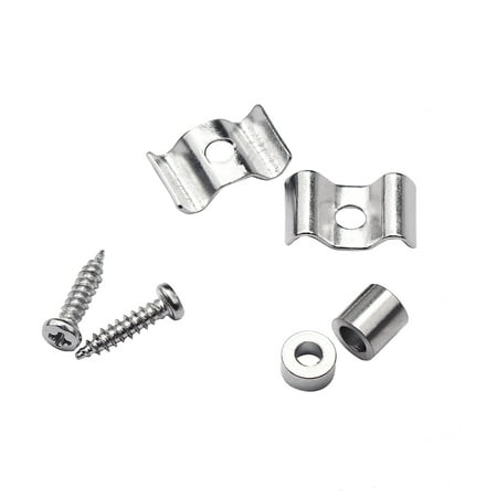 Bass Guitar Silver Sparkle - 1 Pair Metal String Tree Guide Retainer for ST & SQ Electric Guitar Bass Replacement Parts Silver