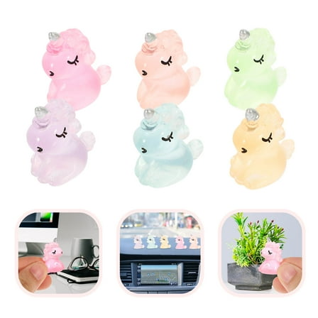 Baluue unicorn car decorations Unicorn Ornament Figurine Assorted Color 12Pcs
