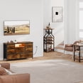 thumbnail image 4 of Towallmark Meuble Télé Commode à 8 Tiroirs avec Prise de Courant, USB et DEL RVB - Armoire de Rangement Grand pour Télé de 55 Pouces, Cadre en Métal Robuste, Style Moderne pour Chambre, Salon, Garde-Robe – Rayures Tigre, 4 of 8