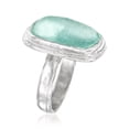 thumbnail image 3 of Ross-Simons Green Roman Glass Ring in Sterling Silver, Women's, Adult, 3 of 5