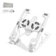 thumbnail image 1 of Soporte plegable para computadora portátil, altura ajustable, estante de enfriamiento de CPU con ventiladores dobles, soporte para regazo, soporte para juegos, jugador blanco Guardurnaity EL005302-02B, 1 of 2