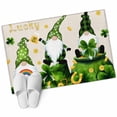 thumbnail image 2 of Rectangle Area Rug 2x3ft, St. Patrick's Day Shamrock Retro Linen Non-Shedding Washable Area Rug, Farmhouse Gnome Non Slip Low-Profile Rugs for Living Room, Bedroom Dining Room, 2 of 9