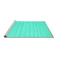 thumbnail image 2 of Ahgly Company Machine Washable Indoor Rectangle Solid Turquoise Blue Modern Area Rugs, 4' x 6', 2 of 4