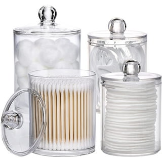 Glass Apothecary Jars with Lids, Decorative Display Canisters, Clear  Storage Organizers, Set of 3 