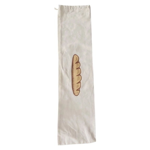 1Pcs Reusable Cotton Bread Bags for Homemade Bread Storage Bag to Keep Fresh for Baguette Sourdough, 25X6X0.1In (Beige1)