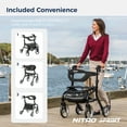 thumbnail image 4 of Drive Medical Nitro Sprint Rollator Rolling Walker, Hemi Height, Black, 4 of 8