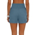 thumbnail image 7 of MLCDZ Women's Loose Solid Color Shorts Thin Casual Shorts Sports Wearable Shorts Elastic Waist Light Blue M, 7 of 7