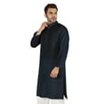 thumbnail image 3 of Atasi Cotton Kurta Solid Ethnic- Festive Long Shirt W/ Pintuck Traditional Indian Wear For Men's, 3 of 7