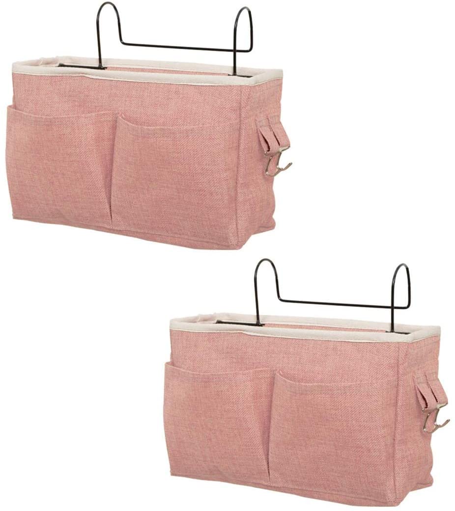 Nvzi 2Pack Bedside Storage Hanging Organizer Bag Holder Bed Bunk