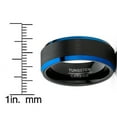 thumbnail image 3 of Metal Masters Mens High-Polish Black Blue Tungsten Ring Wedding Band 8mm Comfort-Fit, 3 of 5