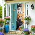 thumbnail image 2 of Cat-Themed Door Cover, 6x2.9ft Happy International Cat Day Door Banner, Cute Animal Door Decoration, Vibrant Home Decor for Kids Room, Nursery, Living Room, 2 of 6