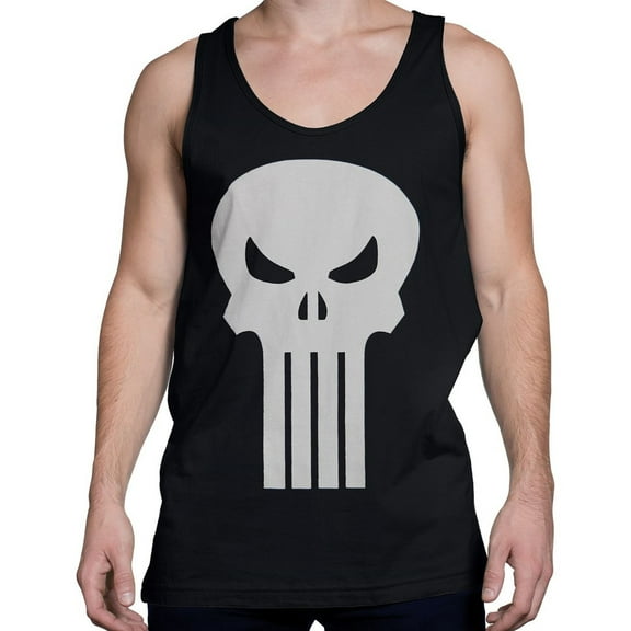 Punisher White Skull Tank Top-Small