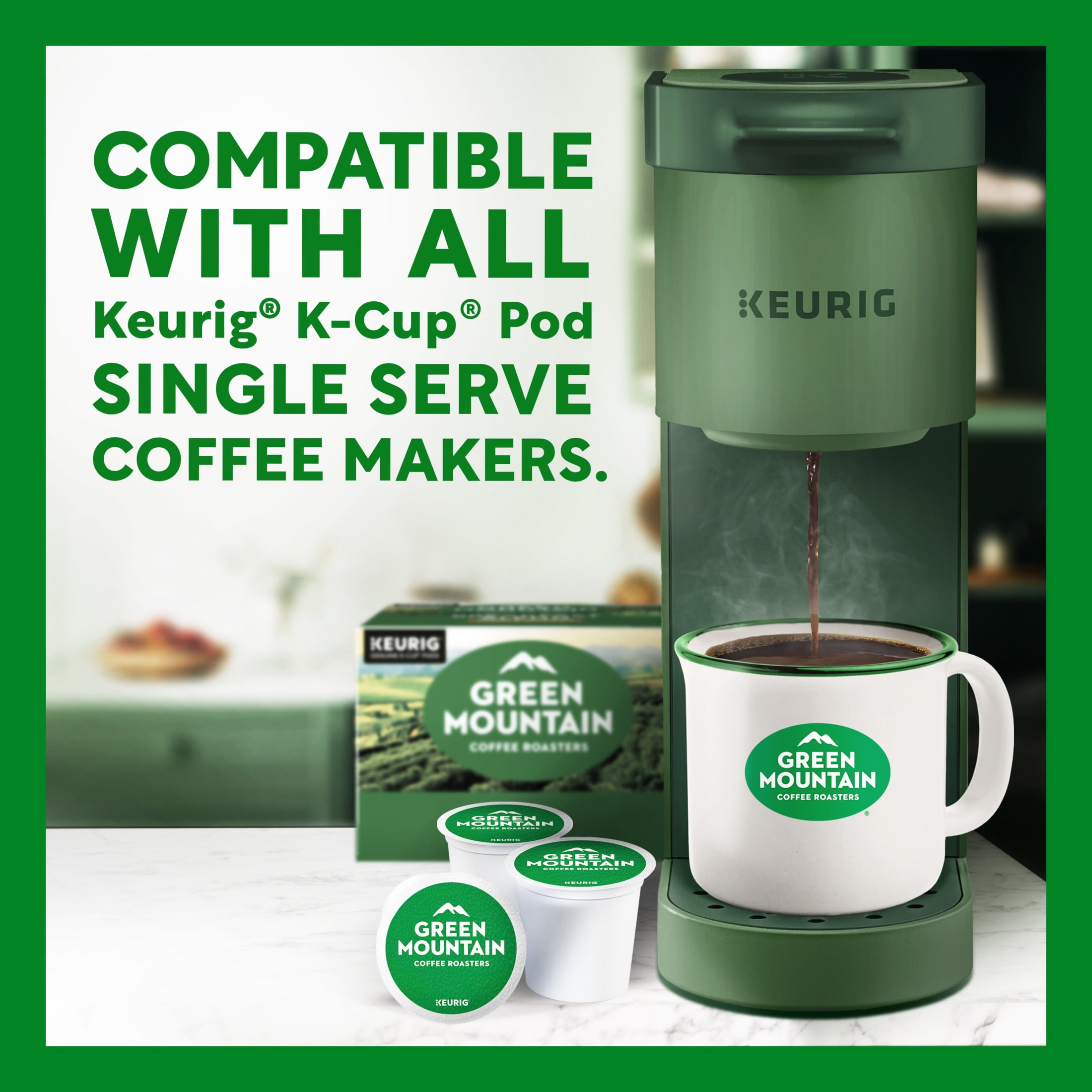 Green Mountain Coffee Roasters, Half Caff Medium Roast K-Cup Coffee Pods, 48 Count