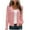 Pink, variant on Women's Slim Fit Denim Jacket - Fashionable Lapel and Long Sleeve Button Up Style
