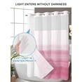 thumbnail image 4 of No Hook Cloth Fabric Shower Curtain with Snap in Liner, Pink White Ombre Waterproof Shower Curtains Set with See Through Top Window, Romantic Funny Abstract Striped Lines Bath Curtains Shower 72"x96", 4 of 6