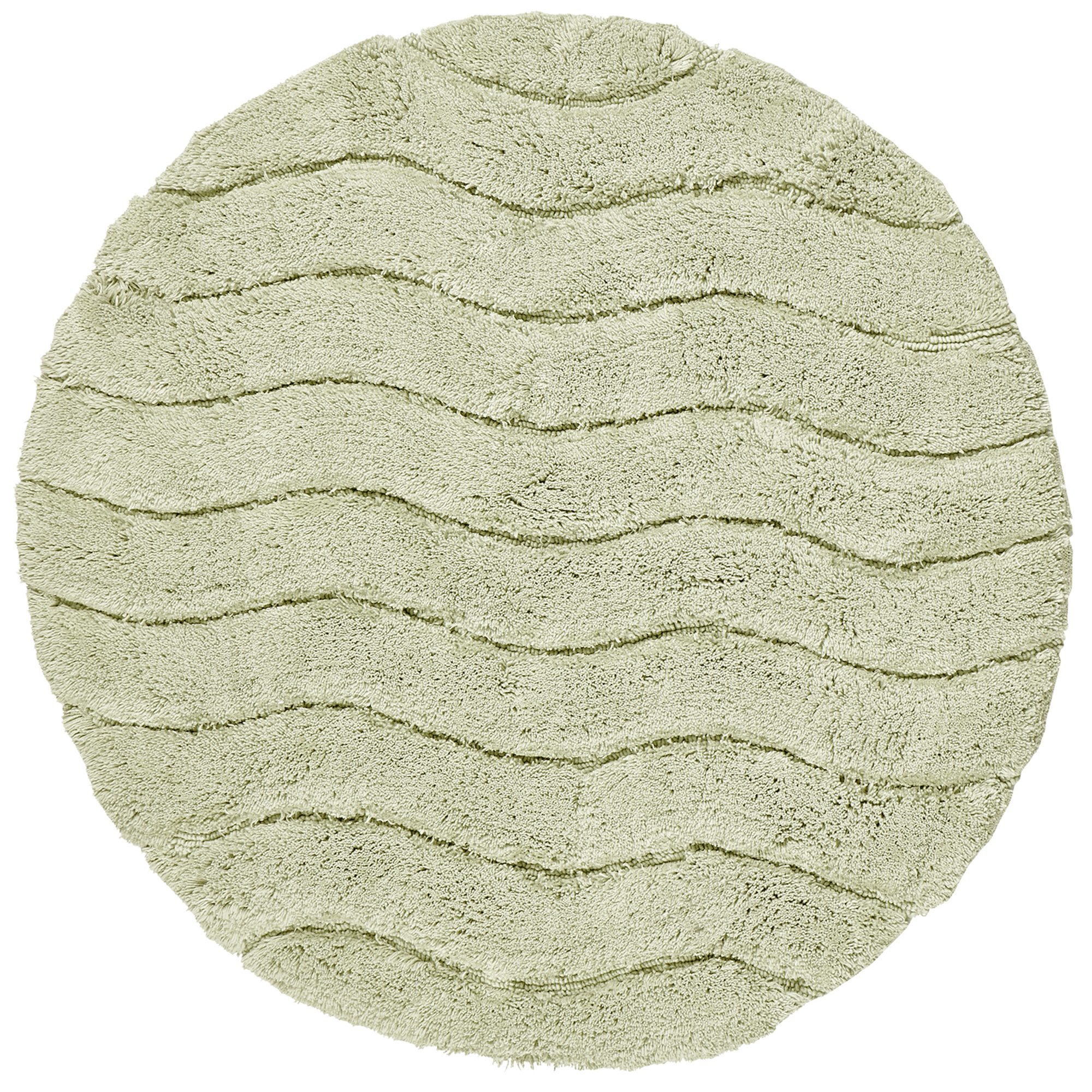 Better Trends Indulgence 100% Cotton 30" Round Bath Mat - Sage - image 5 of 5
