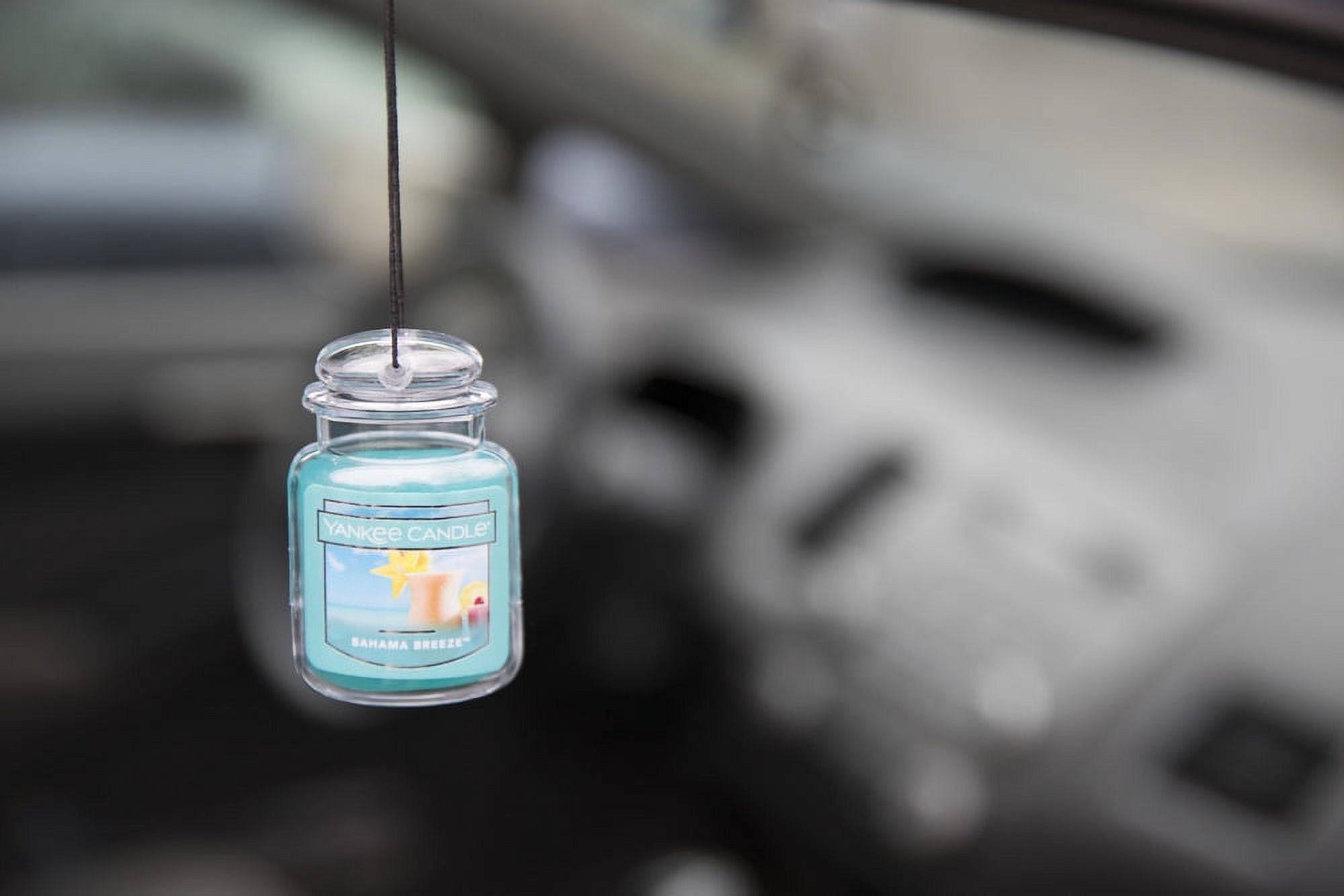 (2 pack) Yankee Candle Car Jar Ultimate Bahama Breeze Scent, Hanging Car Air Freshener, 1 Count