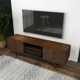 thumbnail image 4 of Stafford Mid-Century Modern Solid Wood Brown Tv Stand for 35/72 inch TV, 4 of 8