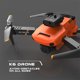thumbnail image 4 of Dron WJSXC con cámara de cuatro lados para evitar obstáculos, UAV, fotografía aérea, cuadricóptero plegable, cámara doble, dron con control remoto de altura, color naranja, 4 of 6