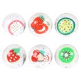 thumbnail image 1 of OULII Fruity Jumping Ball Rubber Bouncing Toy for Kids Educational Play Assorted Colors 6 Pack, 1 of 5