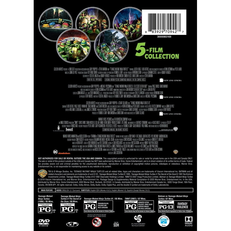 Warner Home Video: TMNT 5-Film Collection, Original Animation