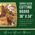 thumbnail image 2 of 36 x 24 Extra Large Bamboo Cutting Board for Kitchen with Juice Groove and Handles, Kitchen Heavy Duty Chopping Board for Meat, Bamboo Stove Top Cover, Wood Charcuterie Board Serving Tray, 2 of 7