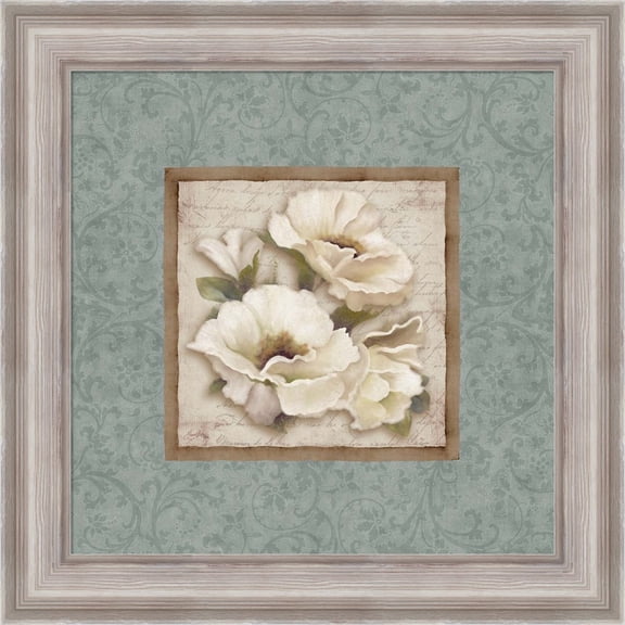 Great Art Now Silversage Flower II by Elizabeth Medley, Framed Wall Art, 20W x 20H