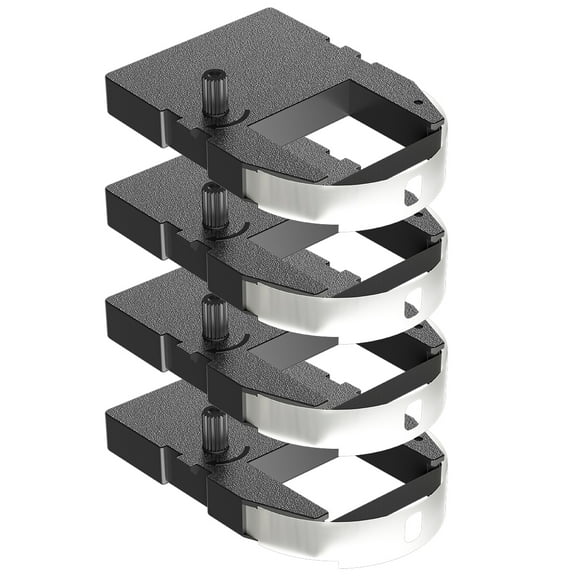 4 Pack Compatible Pyramid 4000R Time Clock Ribbons, Black
