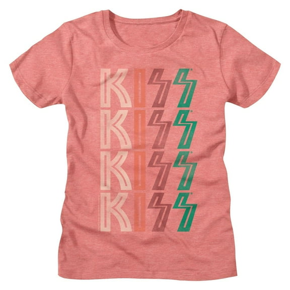 Kiss Washed Out Logo Sunset Heather Women's T-Shirt