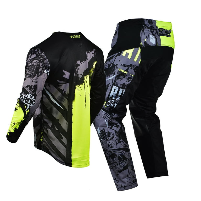 Maillot et pantalon de Motocross pour enfants, vêtements de moto,  combinaison de course tout-terrain, Combo, Kits pour enfants, ATV  20/22/24/26/28