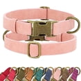 thumbnail image 1 of Collar para perro Didog de piel suave, duradero, con cierre rápido, color rosa L, 1 of 7