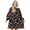 Dog Paw Print Black Pattern, variant on Dachshund and Bone Orange Pattern Oversized Sherpa Fleece Wearable Blanket Hoodie, Double-Sided Warm Fuzzy Pullover with Super Pockets for Women & Men