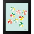 thumbnail image 2 of Kelle, Ann 20x24 Black Modern Framed Museum Art Print Titled - Beach Umbrellas, 2 of 5